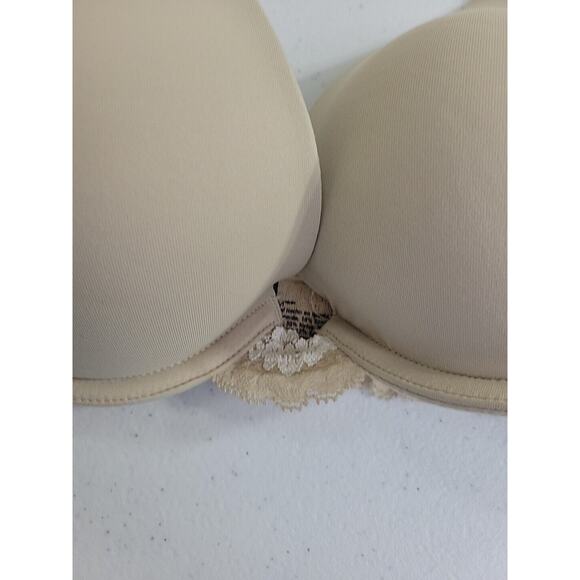 Maidenform Underwire T-Shirt Bra Size 32C Natural Boost Beige Demi Full Coverage - Picture 4 of 7